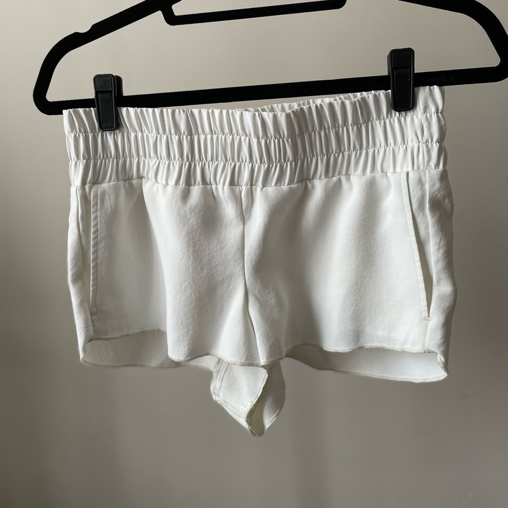 Koral White Radiant Purity Athletic Shorts